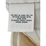 Elevenses ‎ Anthropologie Pants Womens Size 12 Wide Leg Linen Crop Cream Flowy Photo 4