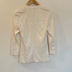 Lafayette 148  White Sequin Long Sleeve Shirt sz M Photo 6