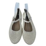 Steve Madden  Caddie White Rhinestone Jeweled Mary Jane Ballet Flats Shoes Sz 9M Photo 1