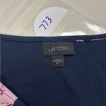 J. Jill Wearever Collection Knit Dress Size Medium Blue Pink Floral Travel Photo 5