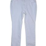 Cato Womens 12 White Straight Leg Rhinestone Embellished Jeans Photo 0