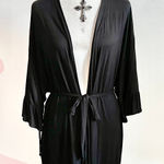 secret treasures  Black Ruffle Robe Lingerie Nightwear‎ Retro Classic Glam Photo 0