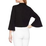 Calvin Klein  Black Bell Sleeve Open Front Blazer Jacket Size 8 Medium Photo 1