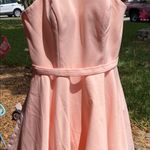 Camille La Vie Camille Peach Halter Dress w/pockets Size 10 Photo 0