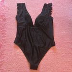 SheIn Swim Summer Beach Women's Ruffled Halterneck One-Piece Swimsuit Carnival Photo 3