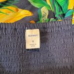 Old Navy  Tropical Banana Maxi Dress Womens S  Blue Green Cotton Blend‎ Tie Belt Photo 8