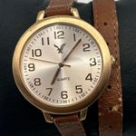 American Eagle Rose Gold Brown Leather Women’s Watch Working New Battery Photo 0