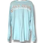 Venley women’s size large spirit jersey long sleeve blue floral college tee Photo 1