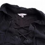 Candie's Black lace up y2k  top  Photo 3