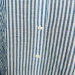 Habitat  Clothes To Live In Button Up Blouse Crinkle Blue White Striped Size XS Photo 11