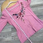 Garnet Hill  pink‎ embroidered blouse Photo 6