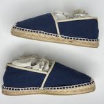 Toni Pons Blue Canvas Espadrilles Tan Trim Slip Photo 2