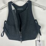 We Wore What NWT  Double Strap Zip Up Bra Dark Heather Grey Size Small S NEW Photo 6