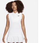 Nike NWT  Women's Victory Dri-FIT Sleeveless Golf Polo in White Photo 2