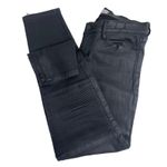 Madewell Skinny Skinny Waxed Coated Moto Jeans Black Ankle Zip Size 29 BO141 Photo 7