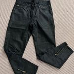 H&M   black,faux leather jeans with zippered ankle details size 6 Photo 0