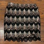 Charlotte Russe Scallop Pattern Sequin High Waisted Mini Skirt - Medium Photo 0