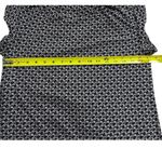 Anne Klein Women's Flutter Sleeve Blouse Mandarin Collar Navy Blue White Size S Photo 6