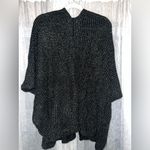 HOUSE OF HARLOW 1960 Black Gold Metallic Knit Kimono Cardigan Sweater OS. New Size undefined Photo 3