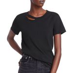 n:philanthropy Harlow BFF Distressed Short Sleeve Tee in Black Photo 0