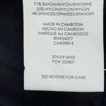 CAbi  Keen Kick Flare Cropped Ponte Pants‎ Navy Blue Snap Detail Size 12 #6043 Photo 9