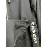 Nike Black White Logo Long Sleeve Side Slits Hooded Zip Up Jacket Size Small Photo 1