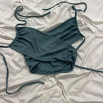 Teal Wrap Bikini Top Blue Photo 0