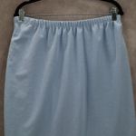 Blue Pull On Preppy Chic Vintage Secretary Business Casual Work Skirt Plus 18 Photo 2