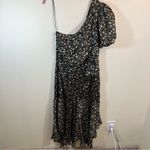 ASTR  the label Santorini Midi Dress in Black & Taupe Multi One Shoulder L NWT Photo 3