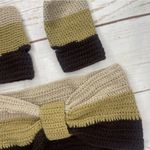 Handmade • Crochet Set • Headband & Fingerless Gloves • Brown Shades • W… Photo 2
