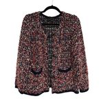 Ann Taylor Fuzzy Textured Confetti Tweed Lady Jacket - Size M Photo 2