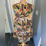 C&C California  100% Linen Tropical Print Shift Dress With Pockets Photo 6