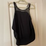Lululemon Black Mesh Racerback Tank Top Photo 2