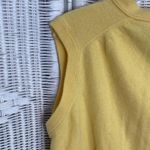 Clan Douglas Pure Geelong Wool Vest Yellow Made in Scotland Vintage Size L Photo 4