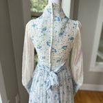 Vintage Gunne Sax By Jessica Blue White Floral Laced Prairie Dress Sz 7 AS IS Photo 7
