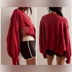 Free People NWT We The Free Camden Cropped Sweatshirt - red convertible - XS Photo 1