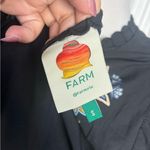 Farm Rio Black Stitched Garden Organic Cotton Midi Dress Small NWOT Photo 6