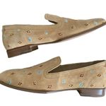 Rag and Bone Amber Embroidered Suede Rounded Point Slip On Loafer Flat Tan 38 US 8 Photo 4