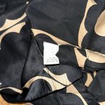 Nili Lotan 100% silk floral mini long sleeve dress swim coverup black cream Size L Photo 4