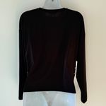 ZARA Black Long Sleeve Women's Top Grommet Detail Crew Neck Pullover Size Small Photo 5