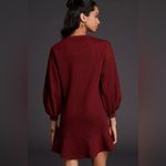 Anthropologie  Mare Mare Odila Maroon Textured Knit long sleeve dress tunic Photo 2