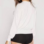 Spiritual Gangster  White Shine Light Crew Neck Savasana Long Sleeve Pullover Top Photo 2