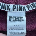 PINK - Victoria's Secret PINK Victoria’s Secret Neon Print Full Zip Hoodie in Burgundy Size Small Photo 4