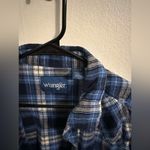 Wrangler  Womens Long Sleeve Western Blue Plaid Pearl Snap Shirt Large Photo 3