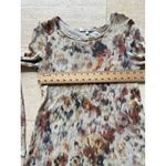 Lavender Brown  Abstract Watercolor Print Long Sleeve Knit Swing Dress‎ size S Photo 2