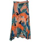 Farm Rio NWT Plantage Rio Toucan Forrest Midi Skirt Button Tropical Button XS Photo 8