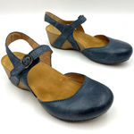 Dansko  Tiffani Blue Leather Heeled Sandal Photo 0