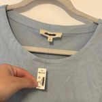 Madewell NWT Side-Cinch Puff-Sleeve Tee Feather Blue Size Large Photo 2