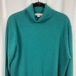 Kinross Cashmere Teal Green Turtleneck Long Sleeve Cashmere Sweater Sz.XL Photo 1