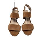 Franco Sarto  Leather Feminine High Heels Rumi Sandals Tan Brown Size 6.5 M Photo 3